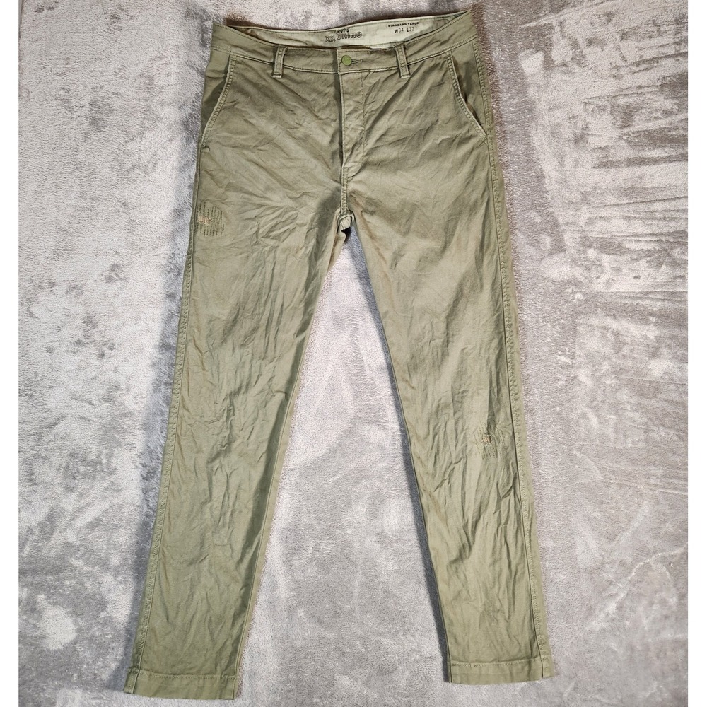 Levi's XX Chino Men's 34X31 Green Olive‎ Standard Taper Fit W\Stretch Pants
